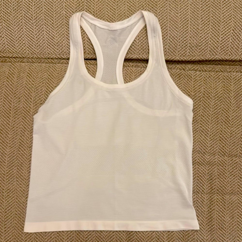 Lululemon White Tank Top Race Length